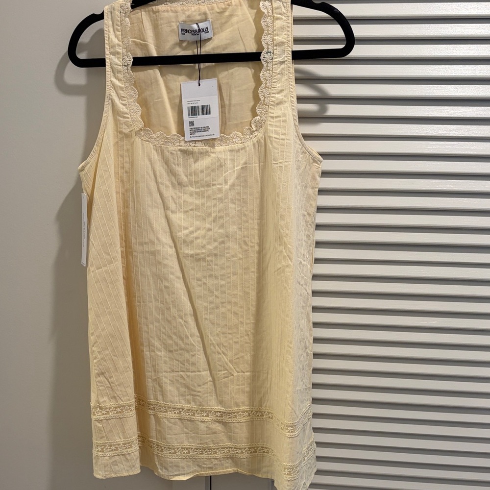 Princess Polly Alanah Mini Dress Lemon Yellow Shift  Mini Dress